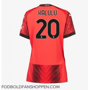 AC Milan Pierre Kalulu #20 Hjemmebanetrøje Dame 2023-24 Kortærmet